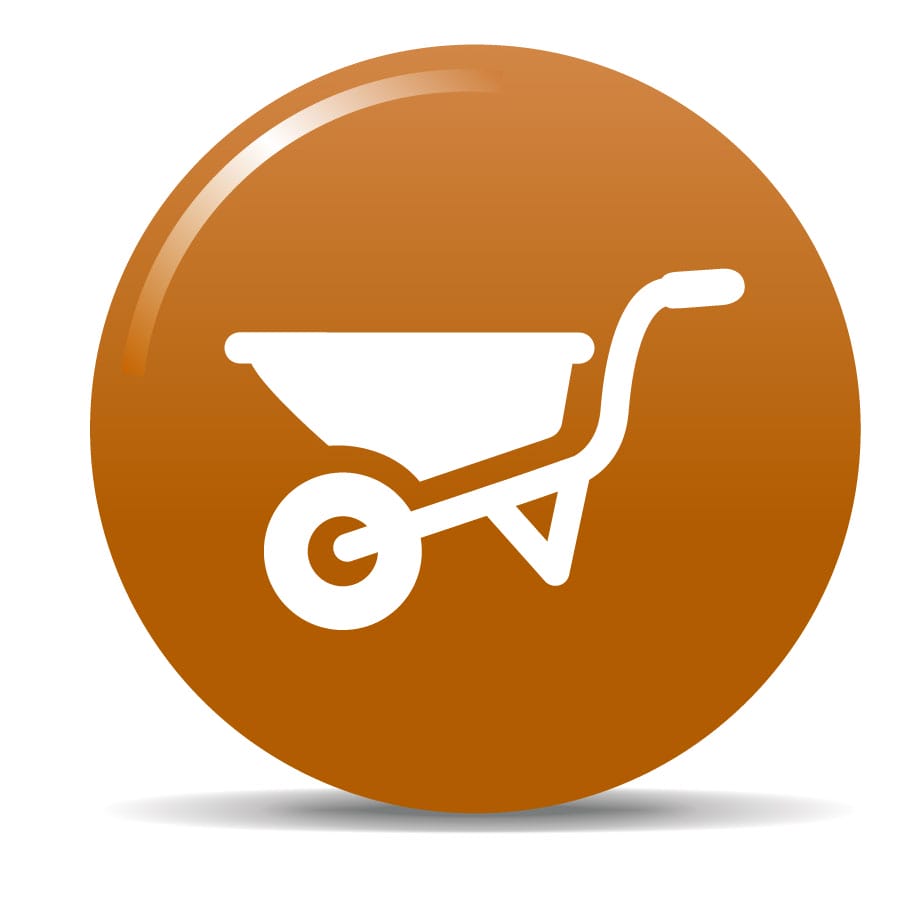 Wheelbarrow icon vector | price 1 credit usd $1.
